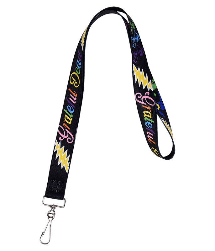 Grateful Dead GD Bear Bolt Lanyard Liquid Blue