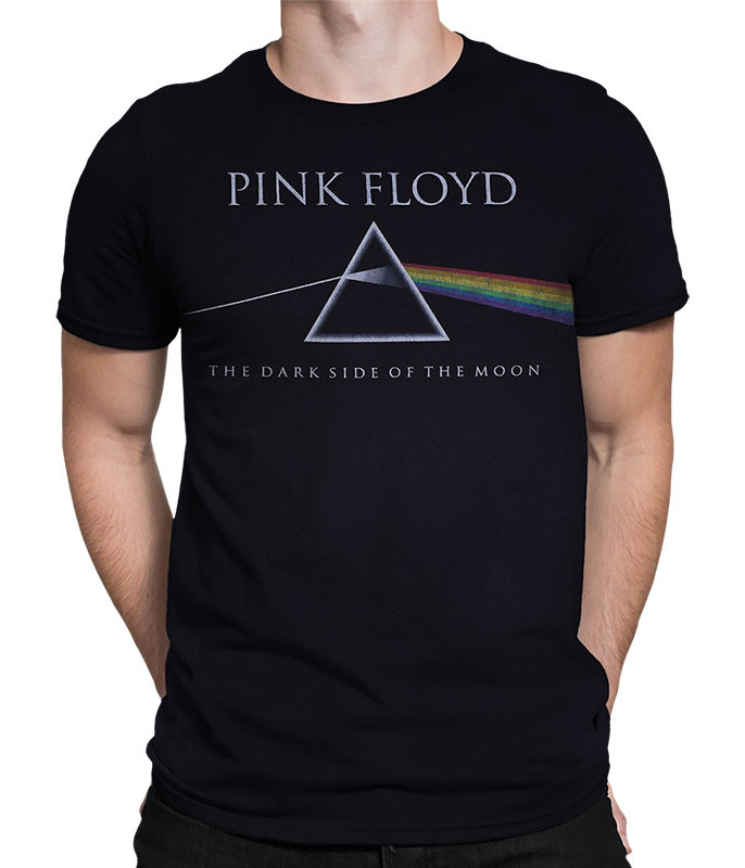 Pink Floyd Classic Floyd Black Poly-Cotton T-Shirt Tee Liquid Blue