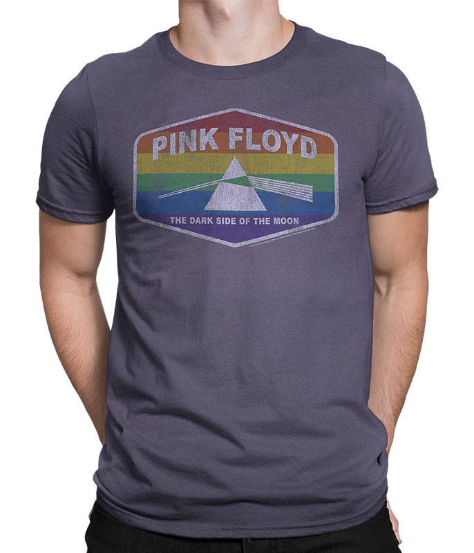 Pink Floyd Dark Side Brand Athletic T-Shirt Tee Liquid Blue