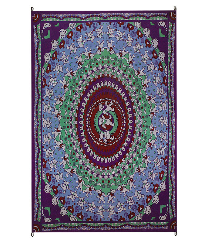 Grateful Dead Bear Purple Tapestry