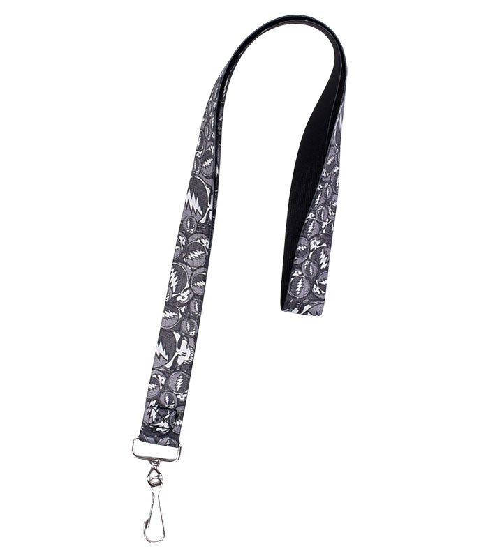 Grateful Dead GD Dancing Skeletons Lanyard Liquid Blue