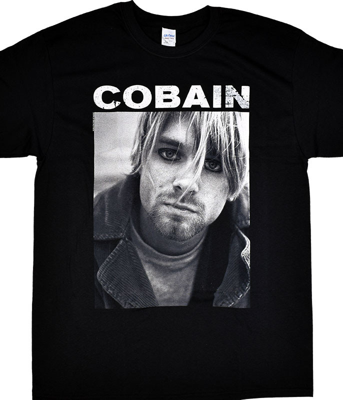Nirvana Kurt Cobain Eyeliner Black T-Shirt Tee