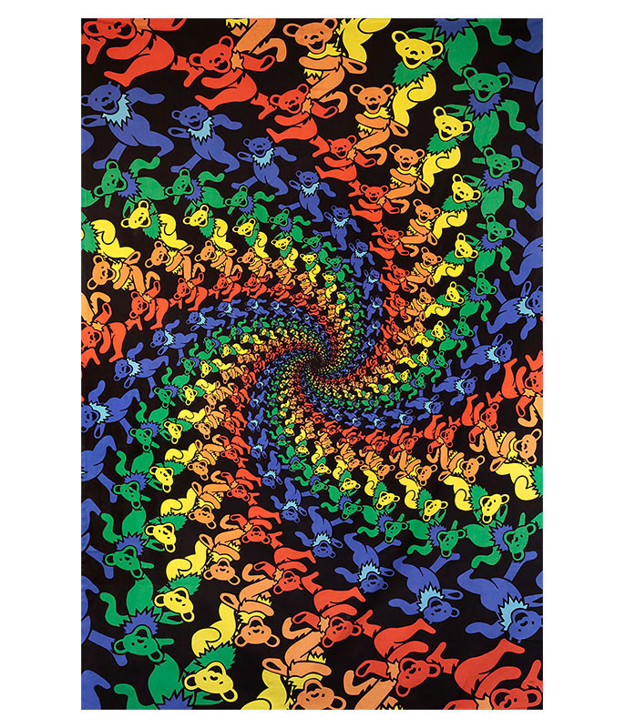 Grateful Dead GD Spiral Bears 3D Tapestry