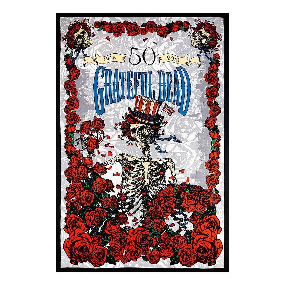 Grateful Dead GD 50th Anniversary 3D Tapestry Liquid Blue