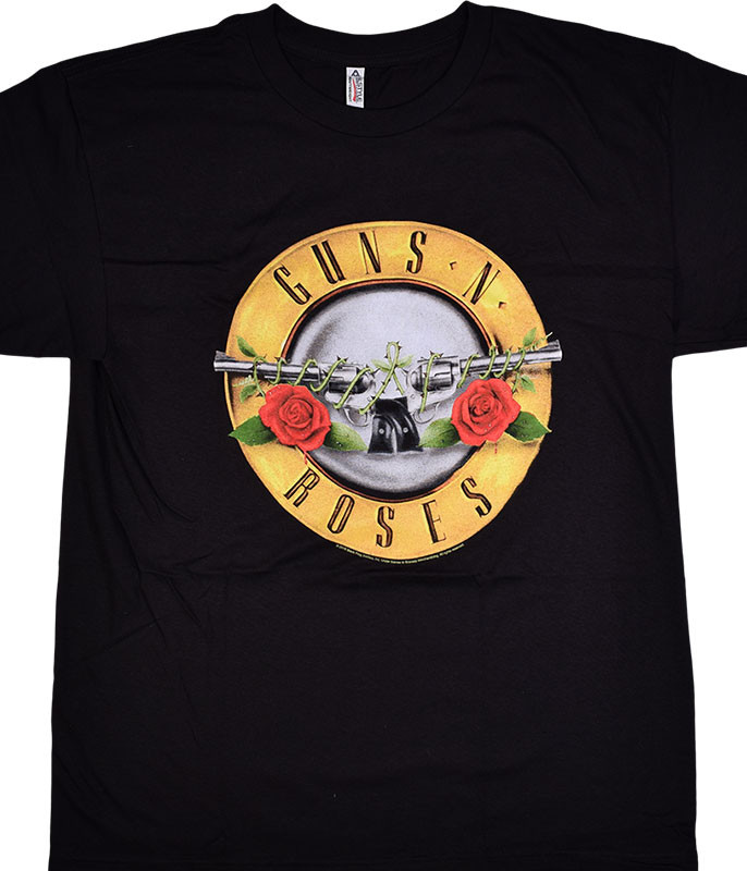 Guns N Roses GNR Bullet Logo Black T-Shirt Tee