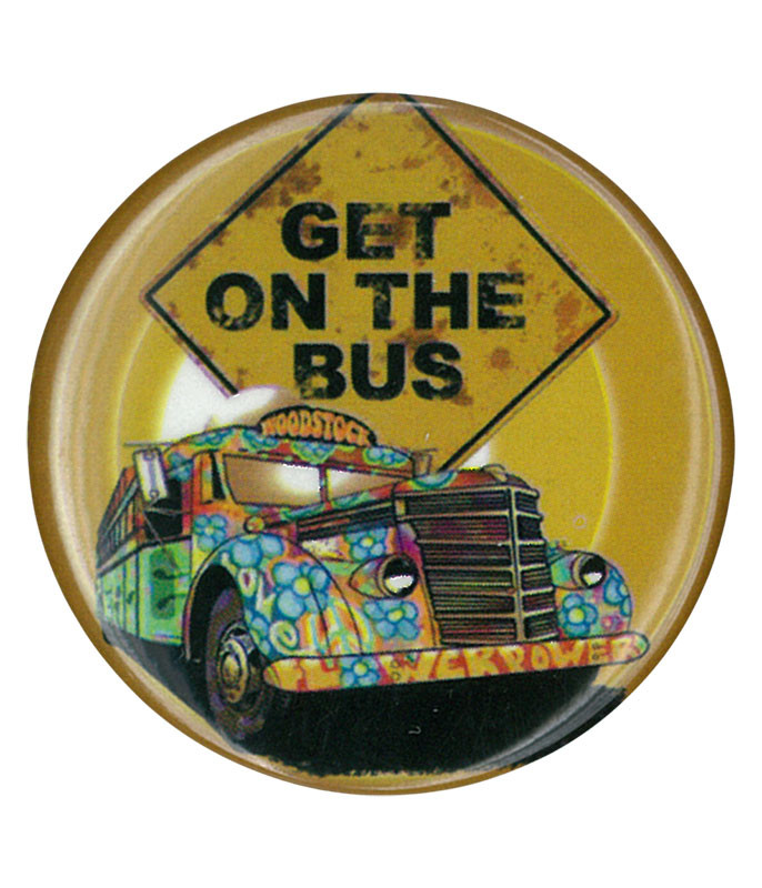 Woodstock Get On the Bus Pin