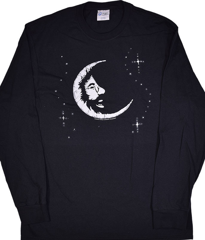 Jerry Garcia Jerry Moon Black Long Sleeve T-Shirt Tee