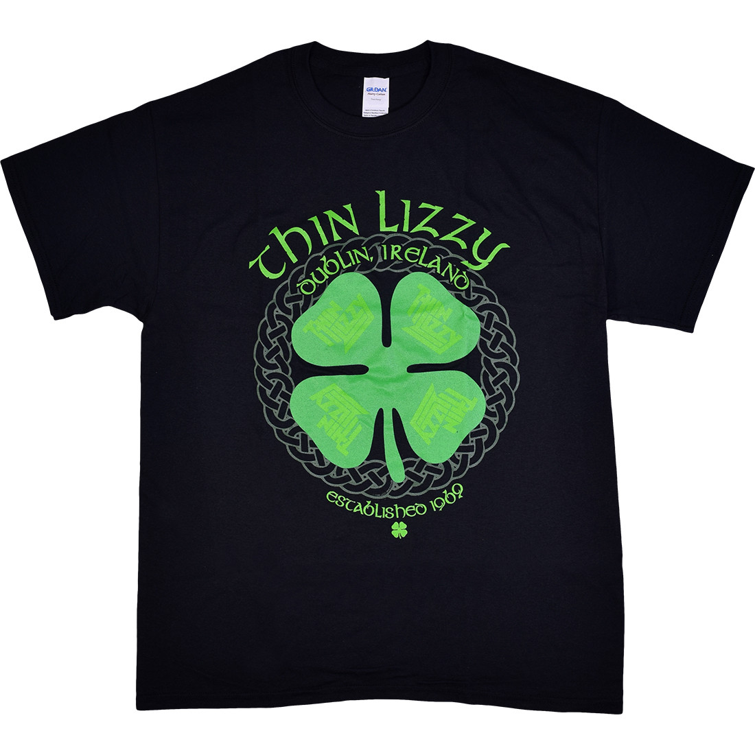 Thin Lizzy Dublin Ireland Black TShirt Tee Liquid Blue