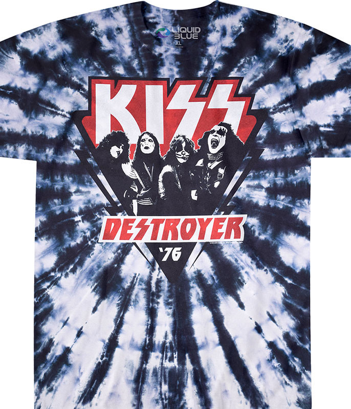 KISS Destroyer '76 Tie-Dye T-Shirt Tee 