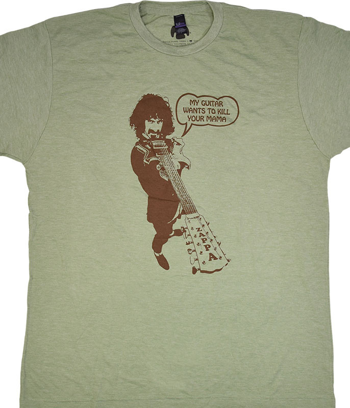 Zappa Kill Your Mama Green Heather Poly-Cotton T-Shirt Tee