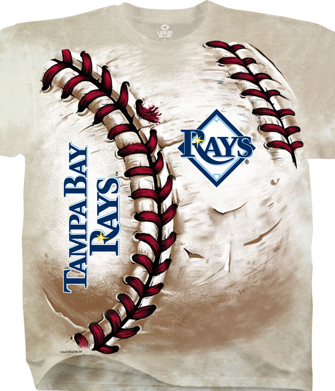 MLB Tampa Bay Rays Hardball Tie-Dye T-Shirt Tee Liquid Blue