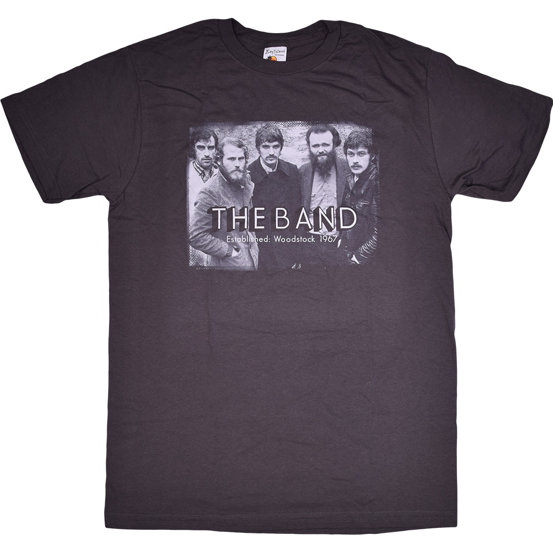 The Band Woodstock Photo Grey T-Shirt Tee Liquid Blue