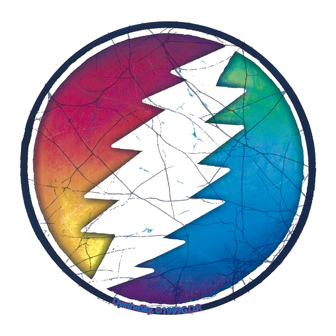 Grateful Dead /"GD/" With Lightening Bolt Bumper Sticker Decal
