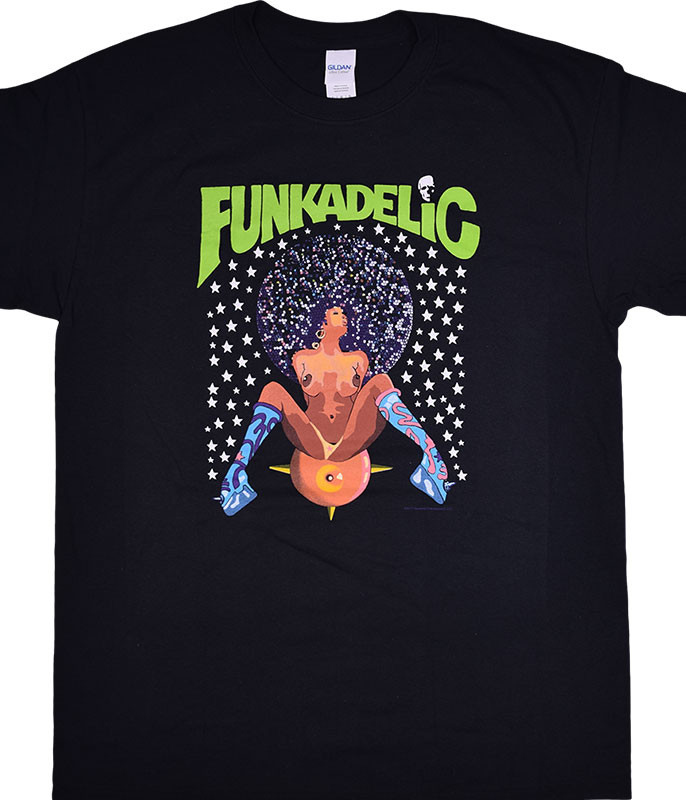 George Clinton Funkadelic Afro Girl Black T-Shirt Tee