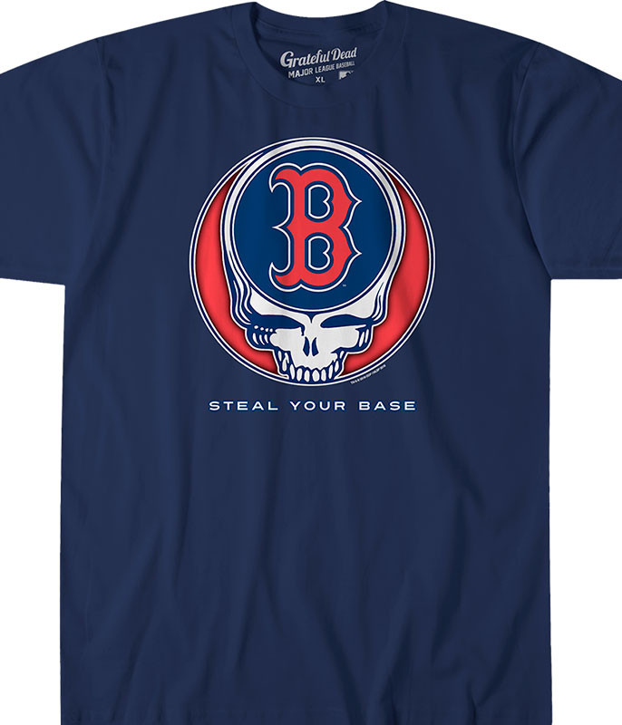 BOSTON RED SOX STEAL YOUR BASE NAVY ATHLETIC T-SHIRT