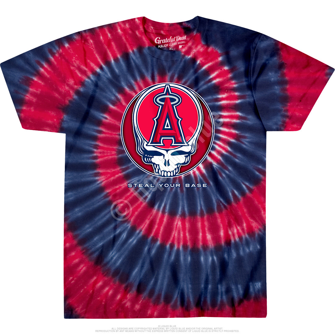 Los Angeles Angels Steal Your Base Tie-Dye T-Shirt