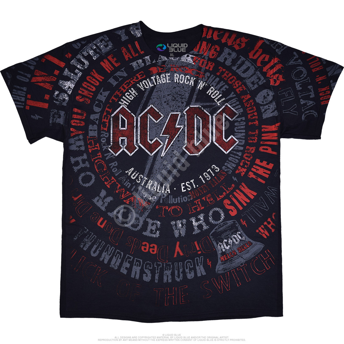 Acdc Songs Black T Shirt