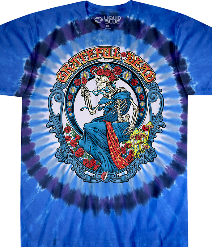 Grateful Dead Vintage Bertha Tie-Dye T-Shirt Tee Liquid Blue
