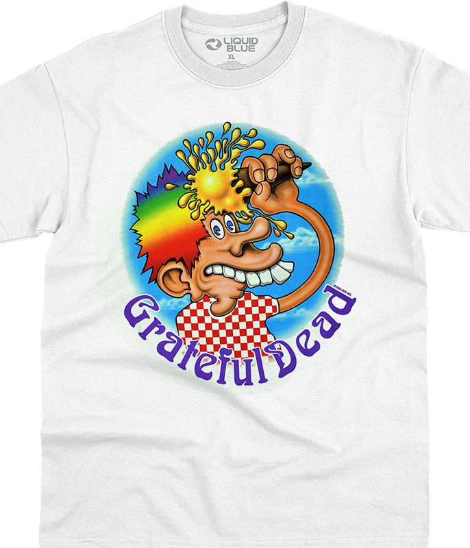 Grateful Dead Ice Cream Cone Kid TieDye TShirt Tee Liquid Blue