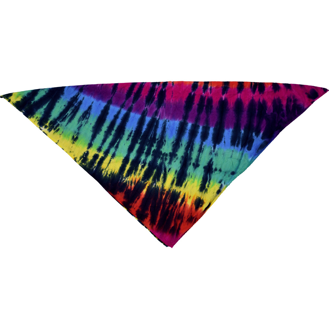 Rainbow Spiral Streak Tie-Dye Bandana