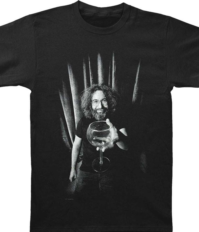 Jerry Garcia Salutations Black T-Shirt Tee