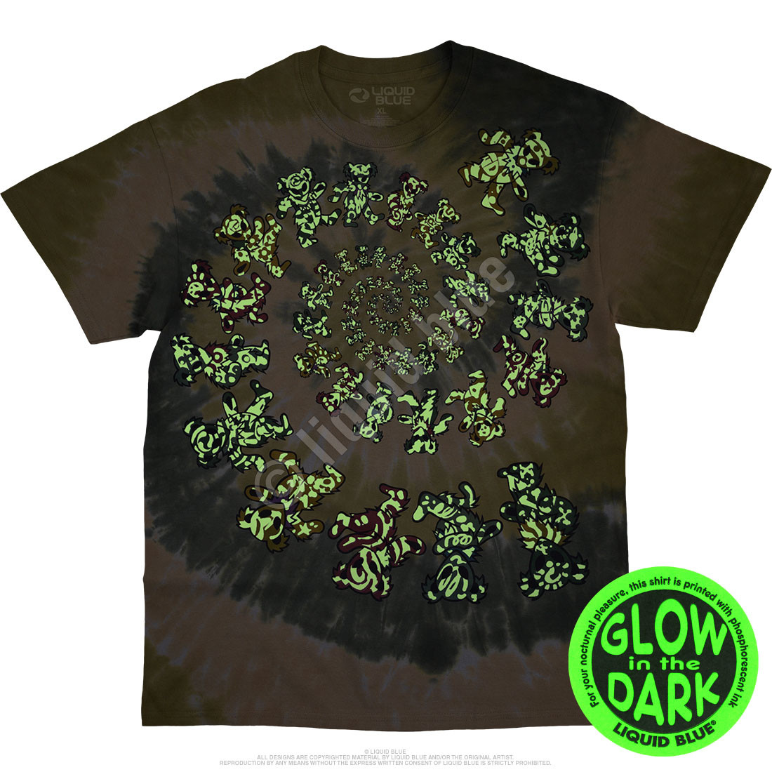 T-Shirt Grateful Dead Bears Spiral Tie Dye - Foto 4