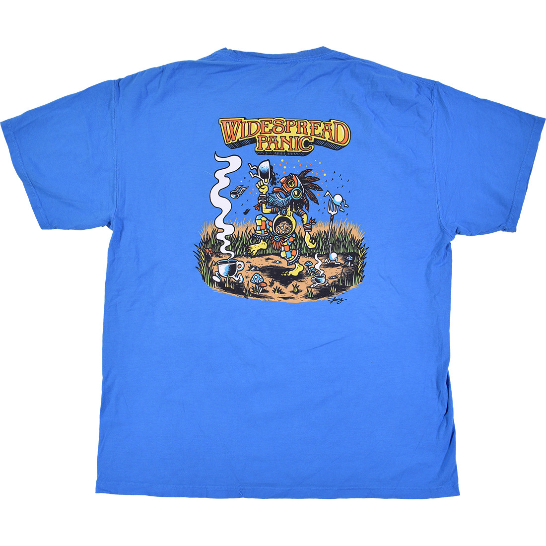 Widespread Panic Proving Grounds Blue T-Shirt Tee Liquid Blue