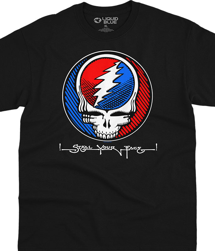 Grateful Dead Steal Underground SYF Black T-Shirt Tee Liquid Blue