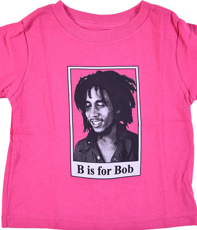 Bob Marley B Is For Bob Toddler Pink T-Shirt Tee
