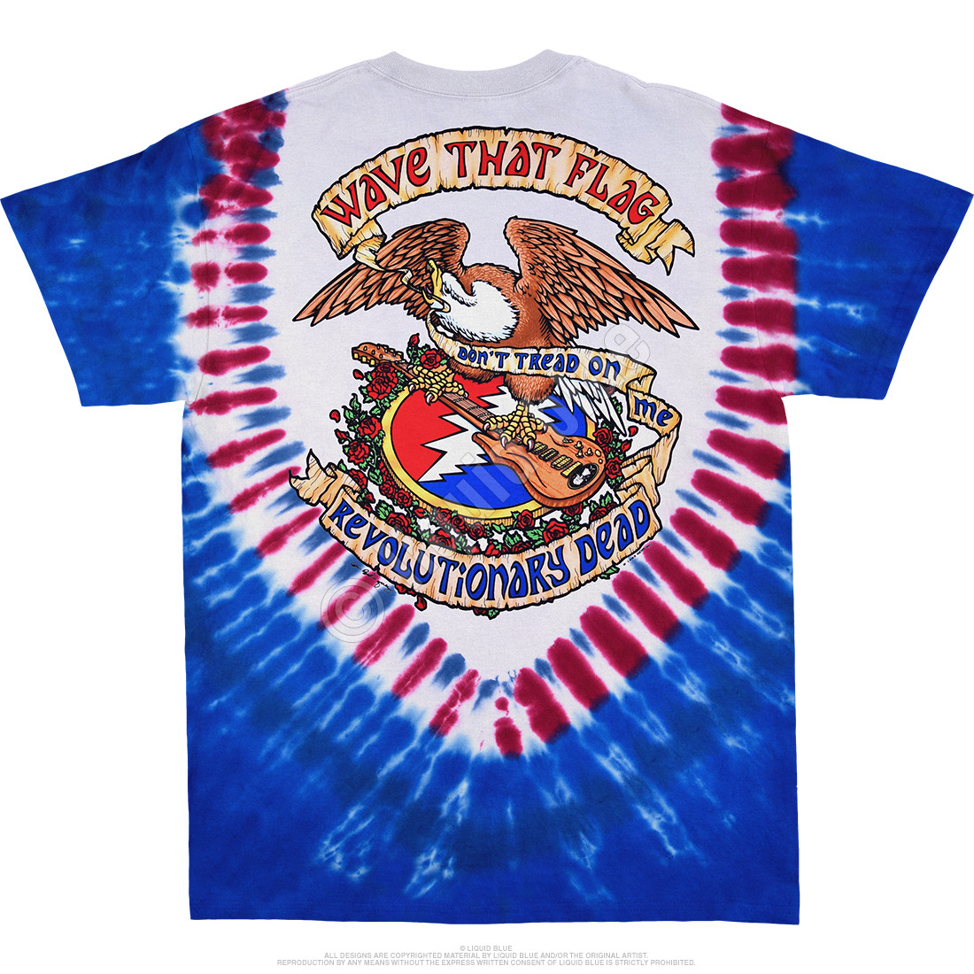 Grateful Dead Revolutionary Dead Tie-Dye T-Shirt Tee Liquid Blue