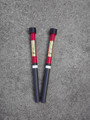 Trini themed double second wood mallets.
