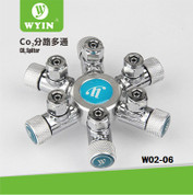 Wyin 6 Way CO2 Splitter - Metal CO2 Flow Controller
