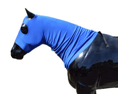 Need a less expensive way to train your horse's mane? Try the “Original”  patented Sleazy Sleeper. It is made from stretch knit polyester, that is very resistant to abrasion. The Sleazy Sleeper trains the mane and helps keep it clean. It covers the head and neck and ends at the top of the shoulders. This hood does requires a sheet or blanket for attachment at the withers. Also available with a zipper in the "Cape" style. Comes in 7 sizes and 4 solid colors.
