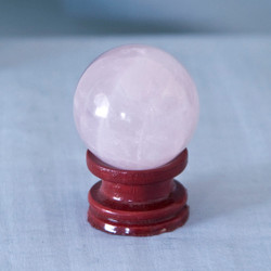 Rose Quartz is said to have a calming energy and to provide peacefulness and restore harmony.


Rose Quartz Sphere - Weight is .18 lbs or 2.88 oz., sphere is approx. 40 mm.  The Rose Quartz Sphere pictured is the one that you will be receiving upon purchase of this item.  Stand is not included.