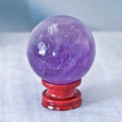 Amethyst is known for it's power, protection and healing energies.  Helps to calm emotions and promotes clarity.


Amethyst Sphere - Weight is .48 lbs or 7.68 oz., sphere is approx. 55 mm.  The Amethyst Sphere pictured is the one that you will be receiving upon purchase of this item.  Stand is not included.