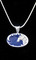 This Sterling Silver pendant features a horse head with a sliver of a moon and a trail of stars.  The dark blue enamel overlay gives depth.  Comes with a 20 inch  Sterling Silver snake chain.  Also see the match bracelet to create a beautiful gift set.
