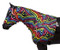 Shown in our Galaxy Print The Sleazy Sleepwear for Horses Lycra stretch hood is the original horse pajamas.  Now with larger Eye Holes!! The “Seamless Face” design of the Sleazy hood eliminates any seams below the eyes for maximum safety. So versatile this mane tamer can of course train the mane, but it also makes a wonderful liner to use under heavy winter blankets.  The perfect thing to have in your show or tack box the Sleazy hood is great to protect braids and keep your horses face, forelock, and mane clean between classes while at a Show.  The Sleazy hood can also protect the horses hair from sun damage.  The only trouble might be choosing which of the fun prints to have your horses Sleazy hood in.


The features of the Sleazy Sleepwear Hoods are;

    •Generously sized patterns.
    •4-way stretch, premium, fabrics, Nylon or Polyester Spandex.
    •Large eye holes and ear holes.
    •Wide, adjustable, fleece lined, nose band.
    •Fully separating high quality, reliable, Zipper option.                                                           

    •All closures use a special, low profile, high strength, hook & loop fastener, for maximum strength, reliability, and ease of use.
    •Fully finished hems with encased elastic for durability, and heavy duty, fully hemmed, girth elastic.

Sleazy Stretch Hoods come in 7 sizes that will help get the best fit for all your Ponies or Horses. These mane tamers have the option of a full separating zipper from chin to chest. Zipper option is an additional fee.
