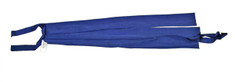 This is Sleazy Sleepwear for Horses™ premium tail protector. The tail is divided in thirds and each is easily pulled through a tube. The tubes are then braided and tied off at the top and bottom. This tail bag is approximately 36 inches in length. It is available in all of the solids, prints, and foils that Sleazy Sleepwear offers. It is a great way to complete your horse's outfit and protect your horse's tail. Shown here in Royal Blue.