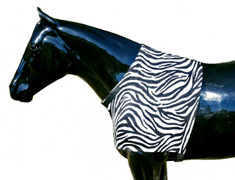 Help protect your horse's shoulders against blanket rub by using a Sleazy Sleepwear for Horses™ Shoulder Guard. It also provides additional warmth for the shoulders. The neck opening is enhanced inside with a fleece band, and the neck opening is made adjustable with Velcro tabs. The shoulder guards are made from nylon or polyester spandex and are available in 6 sizes. Other features include;

 •Generously sized patterns.
 •4-way stretch, premium, fabrics.
 •All closures use a special, low profile, high strength, hook & loop fastener, for maximum strength, reliability, and ease of use.
 •Fully finished hems with encased elastic for durability, and heavy duty, fully hemmed, girth elastic.