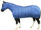 Bubbles Print Looking for that "all over" shine?  The Sleazy Full Body provides your horse head to tail coverage.  A full separating zipper, from chin to chest, allows easy dressing. Sleazy Full Bodies have adjustable rear leg straps with snap hook closures. Sleazy Stretch Full Bodies come in 6 sizes and are made of either nylon or polyester spandex.  The body portion is reinforced along the back to prevent over-stretching.  Sizing is calculated the same way as a traditional blanket.  Available in all of the current colors offered by Sleazy Sleepwear for Horses™.