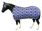 Sleazy Sleepwear Stretch Sheets can be used alone to smooth body hair, keep your horse clean and help protect from blanket rub.  You can also combined the sheet with a Sleazy Sleepwear hood for the "all over shine."  Sleazy Sheets are made of nylon or polyester spandex.  All Sheets are reinforced along the back to prevent over-stretching and include a fleece lined adjustable neck. Sleazy Stretch Sheets have adjustable rear leg straps with snap hook closures.   Sheets are available in 6 sizes. They come in a ll the Print colors offered by Sleazy Sleepwear for Horses™.  Sizing is calculated the same way as traditional blankets.  
    