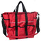 Red These fun and stylish totes can be used at the barn but also makes a wonderful tote for just about anything.  Made of 600 denier with PVC backing this durable tote features 6 smaller outside pockest, pocket on both ends with a velcro closure, plus 2 large pockets on the inside.  Tote comes with both carry handles and a padded shoulder strap.

