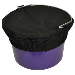 The Basic Bucket Top is perfect for everyday use, while trailering or at Shows.  Made with 840 denier waterproof nylon they are tough, attractive and an item everyone that deals with buckets needs!

The Basic Bucket Top comes in 2 sizes.  They fit any shape bucket within their respective sizes.

Available Sizes: Small (8 Quart)  or  Large (5 Gallon)

Available in Black only.