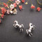 The perfect little horses for the perfect little ears. These sterling silver rearing horse earrings will put a smile on your little horse lover's face and a sparkle on her ears.

• Made of Sterling Silver
• .882 Grams
• Each horse stud earring has a sterling silver back
• From the Wyo-Horse horse jewelry collection
• Created by jewelry designer Kerstin Stock