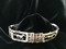 Running Horses race across this elastic stretch bracelet. 
Designed with a three color combination of silver, gold, and copper that are made of alloy that will not tarnish.

Lead and Nickel Free