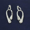 Silver Tone Rhinestone Encrusted Horseshoe Nail Earrings 
Hanging horseshoe nail earrings measures 1 5/8" tall.
Surgical steel posts
All lead free, nickel free, hypo-allergenic.
Also Available in Gold Tone.