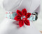 Match our Cherry Blossom Blue Chasin' Tail Collar with a flower accessory!