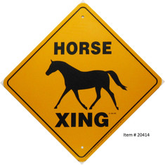 Horse (Generic) Xing / 12"x12" / Yellow & Blk