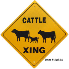 Cattle Xing / 12"x12" Yellow & Blk