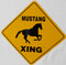 Mustang Xing / 12"x12" / Yellow & Black